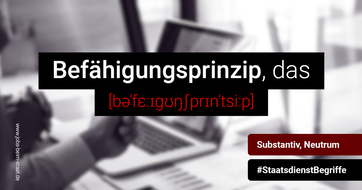 Bef higungsprinzip jobs beim staat